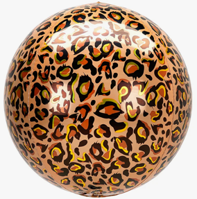 Шар (22д 56 см) Сфера 3D, Леопард принт, 1 шт. кит
